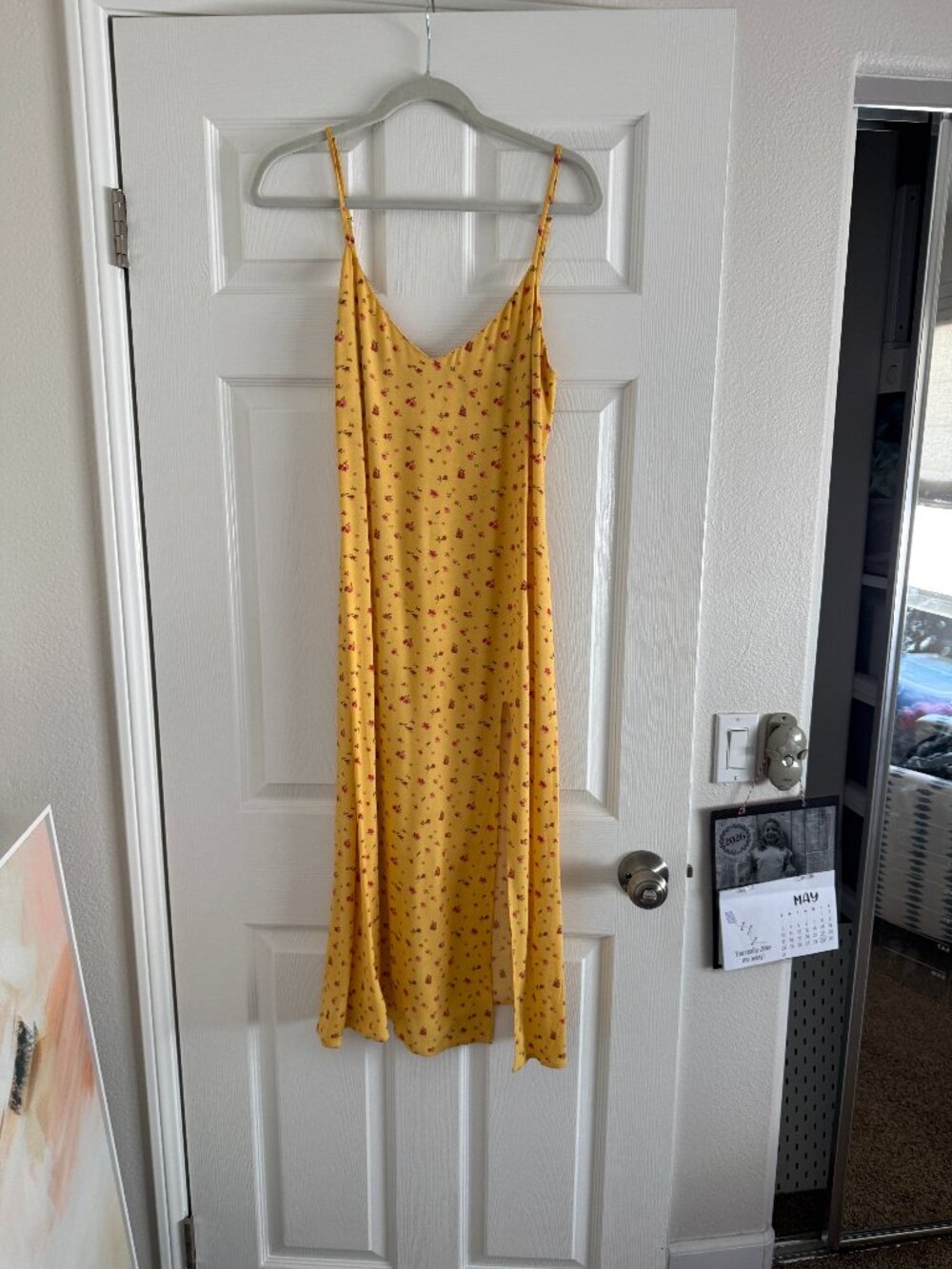 Reformation Crimini Midi Slip Dress // Yellow Floral // Size 8 // VGUC